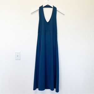 PATAGONIA Morning Glory Dress Dark Teal Blue Athletic Comfortable Summer SIZE L